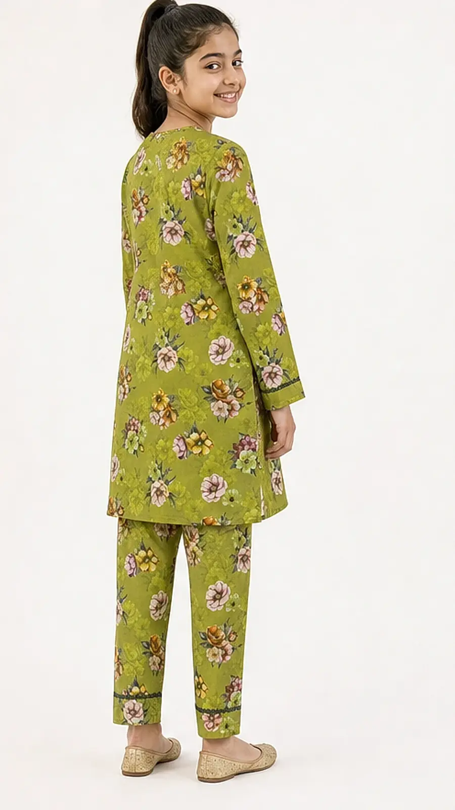 Meadow Green Floral Girls Co-ord Set