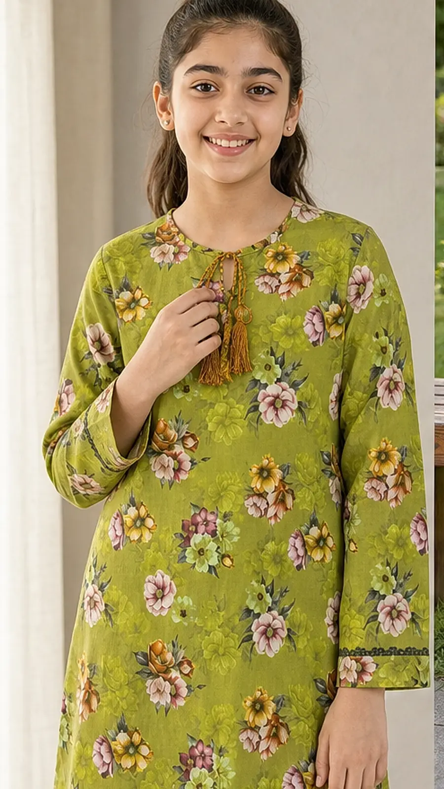 Meadow Green Floral Girls Co-ord Set