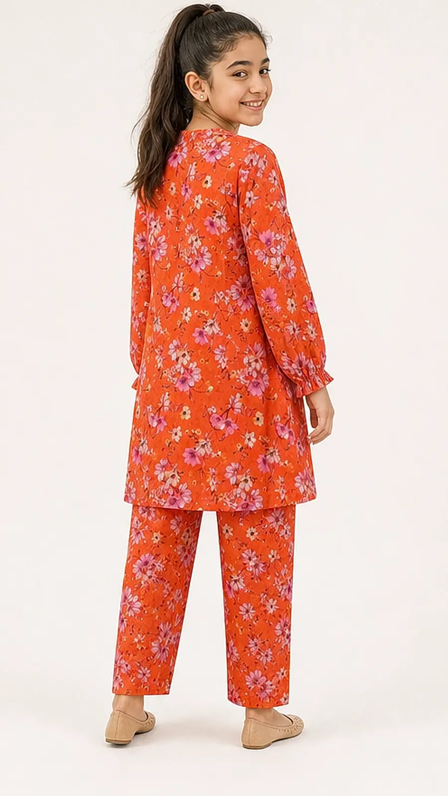 Girls Floral Tassel Co-Ord Set
