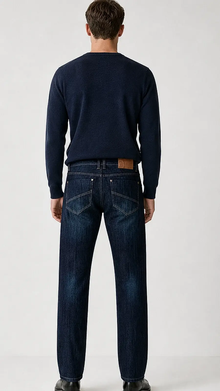Regid Denim Dark Blue Mens vintage Straight Fit Jeans