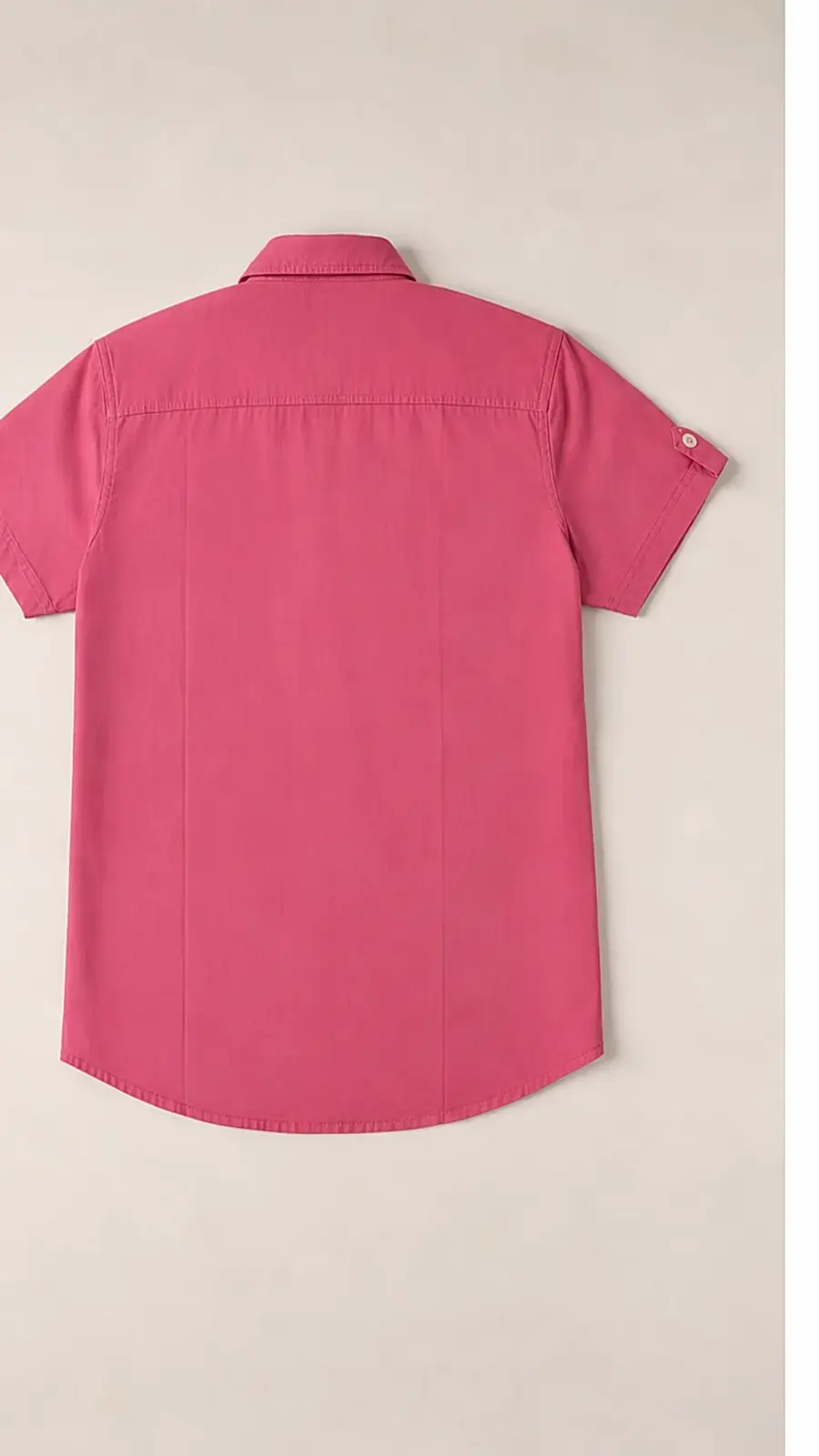 Pink Pigment Dyed Fine Weaved Egyption Cotton Fabric Half Sleeve Casual Shirt