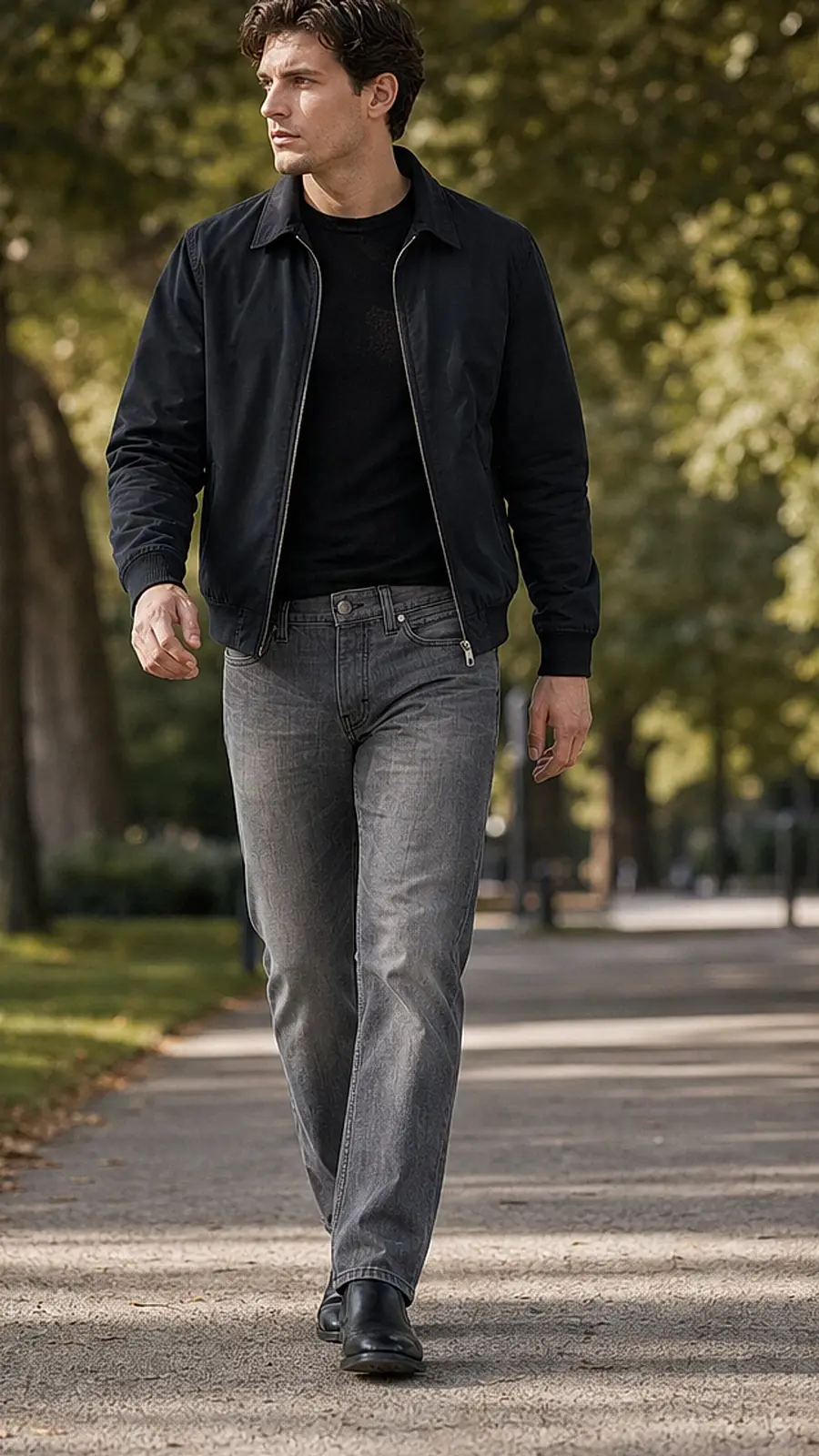 Regid Denim Gray Mens vintage Straight Fit Jeans