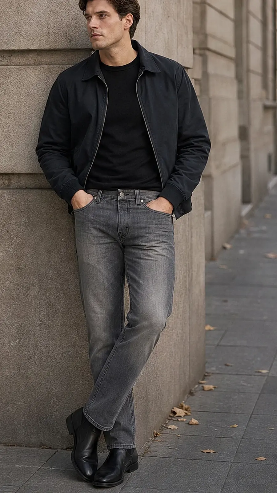 Regid Denim Gray Mens vintage Straight Fit Jeans