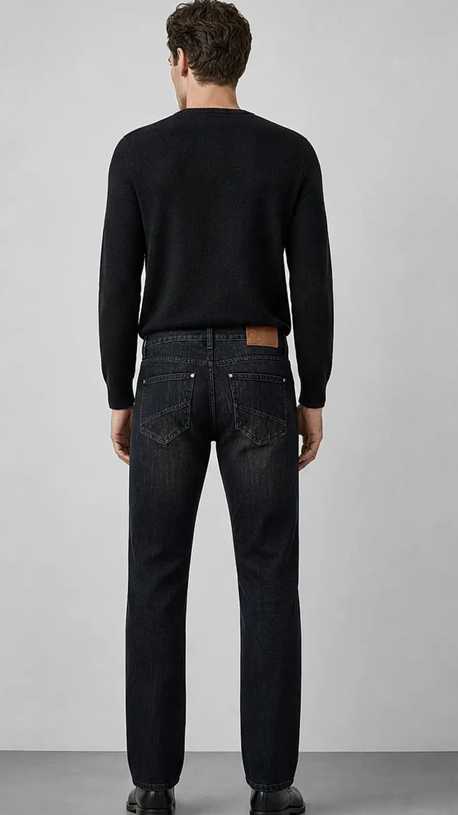 Regid Denim Black Mens vintage Straight Fit Jeans