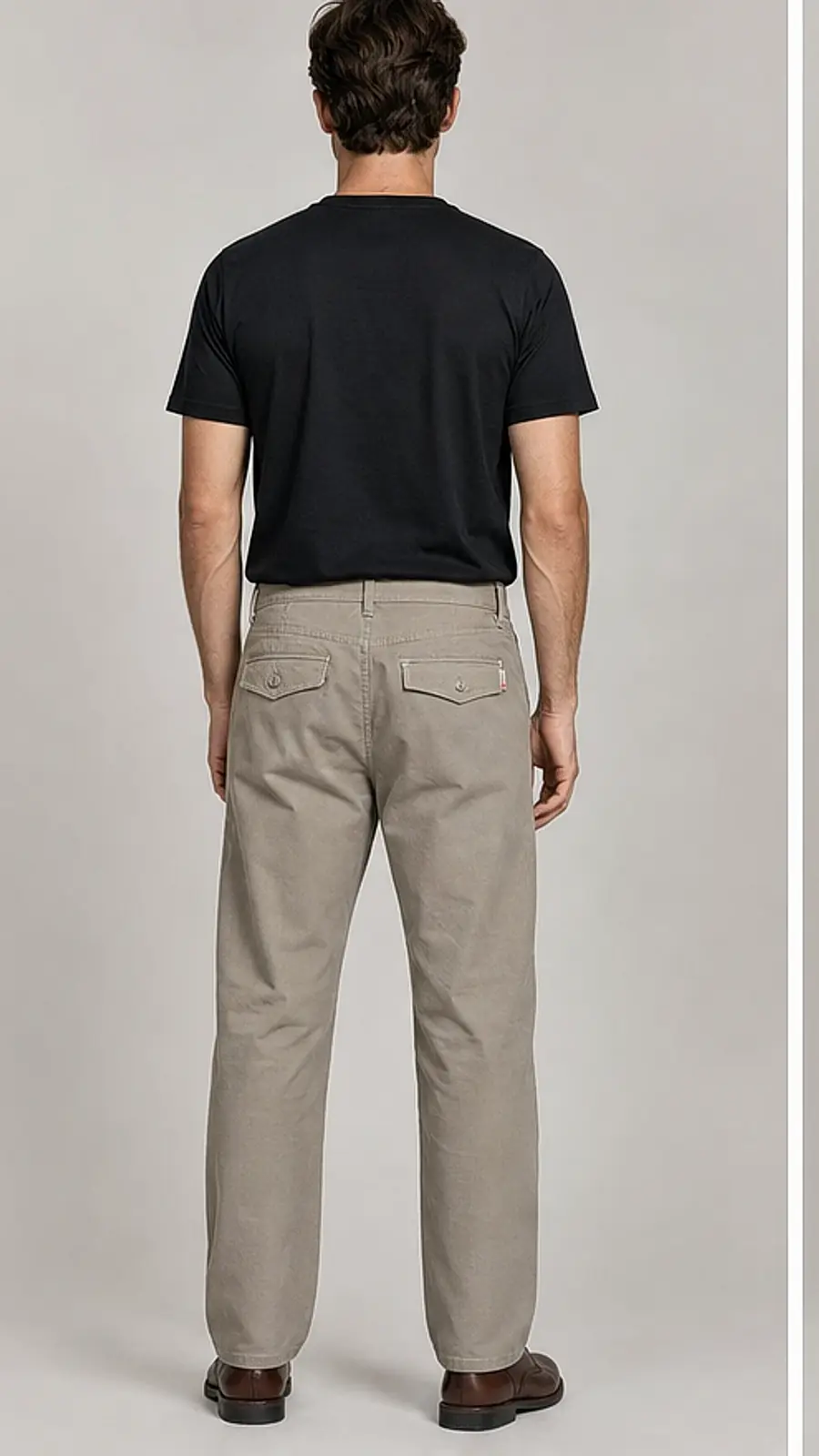 Men's Regular Fit Beige Casual Pants