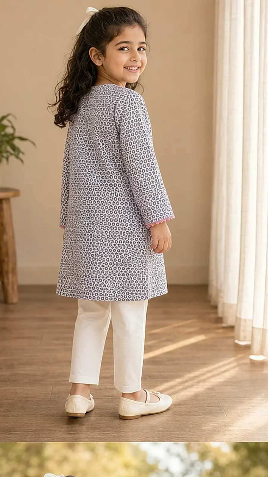 Girls Printed Kurta Pant Co-ord Set