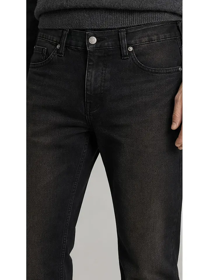 Regid Denim Brownish Black Mens vintage Regular Fit Jeans