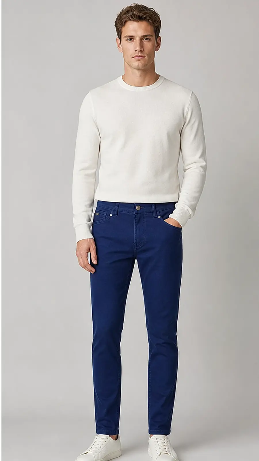 Pigment Dyed Stretchable Men's Chino Pants