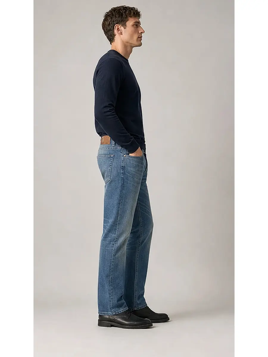 Regid Denim Light Blue Mens vintage Regular Fit Jeans