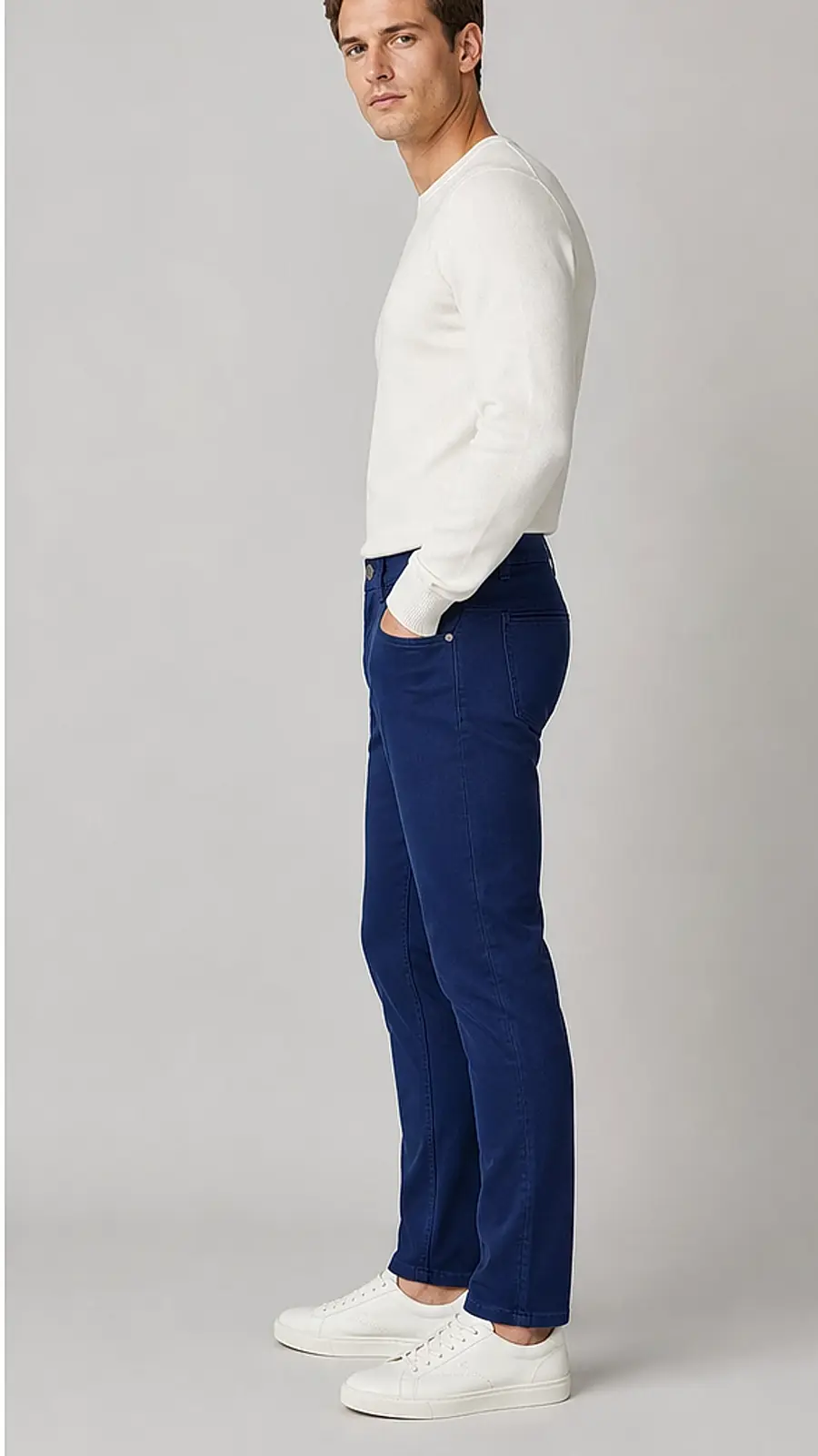 Pigment Dyed Stretchable Men's Chino Pants