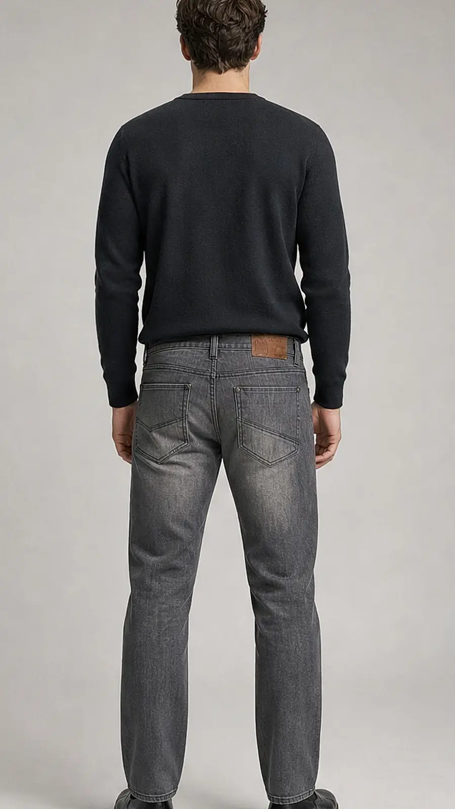 Regid Denim Gray Mens vintage Straight Fit Jeans