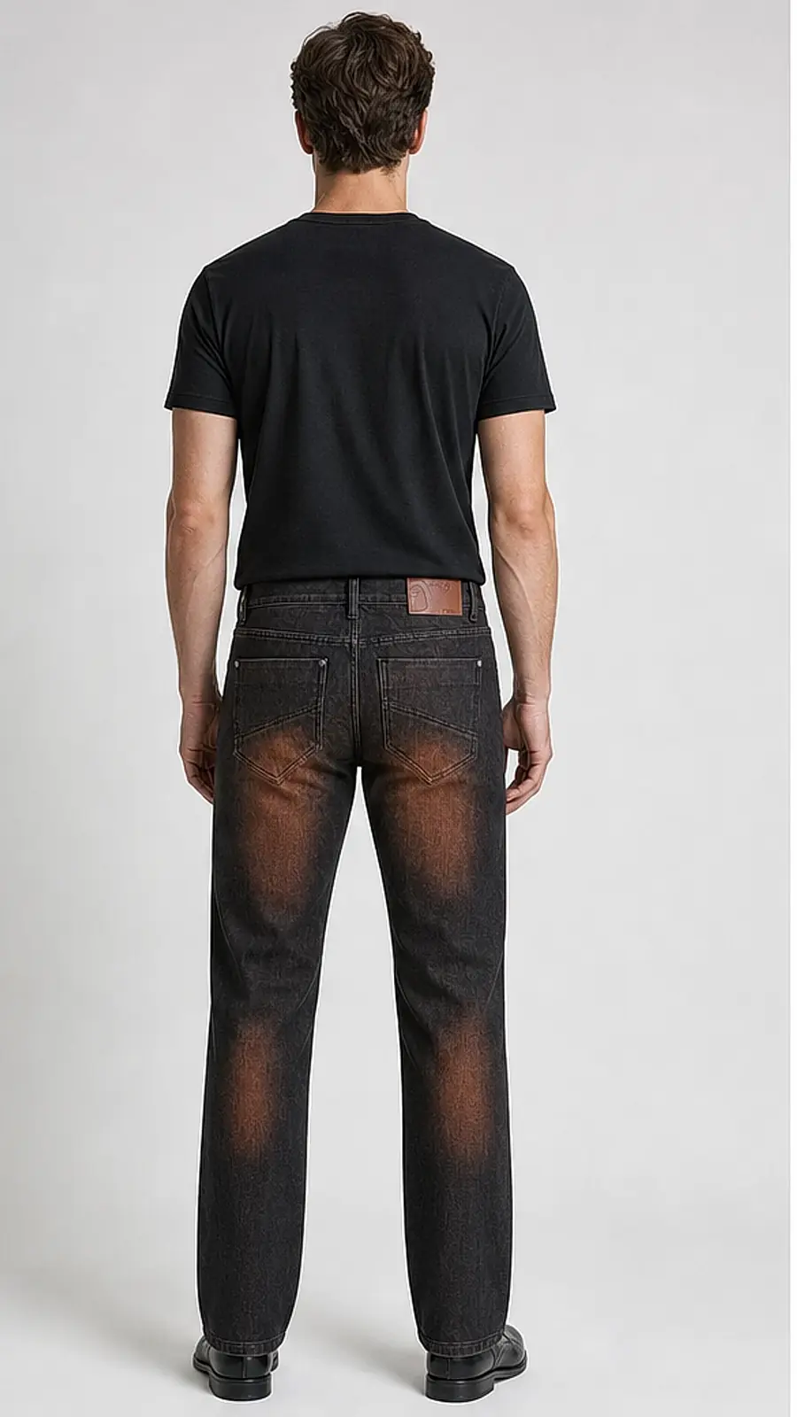 Men's Vintage Straight Fit Brown Denim Jeans