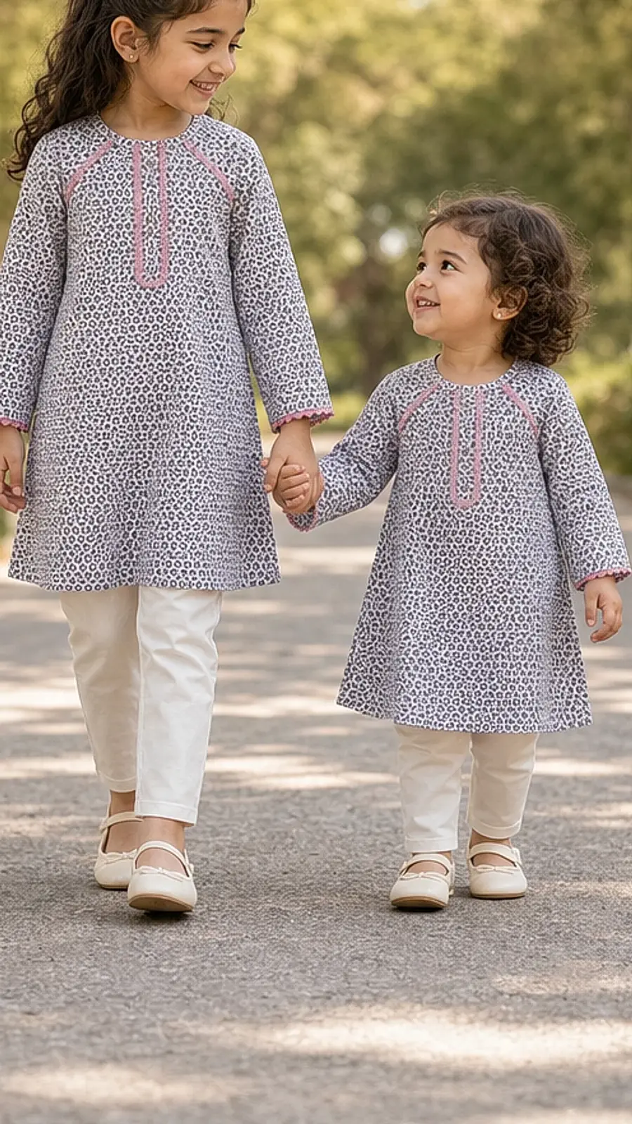 Girls Printed Kurta Pant Co-ord Set