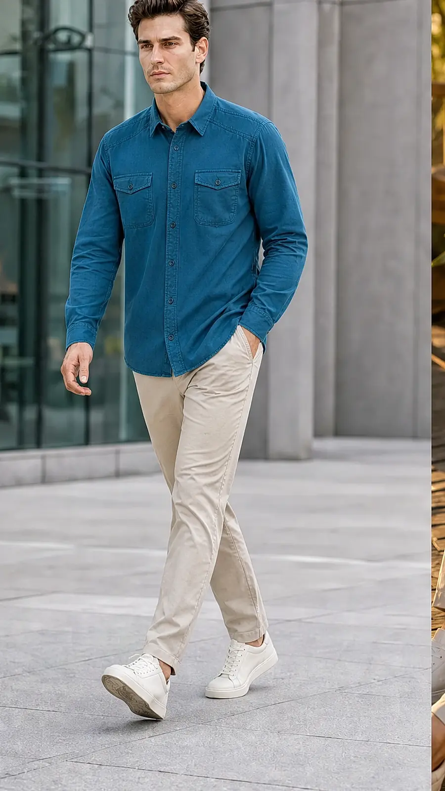 Denim Blue Pigment Dyed Egyption Cotton Shirt