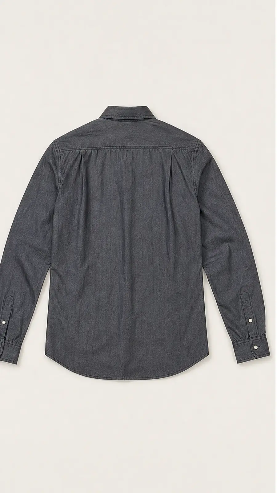 Recipe Men's Charcoal Subtle Print Long Sleeve Shirt