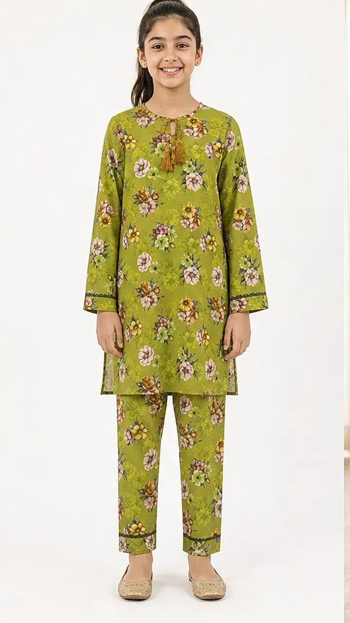 Meadow Green Floral Girls Co-ord Set