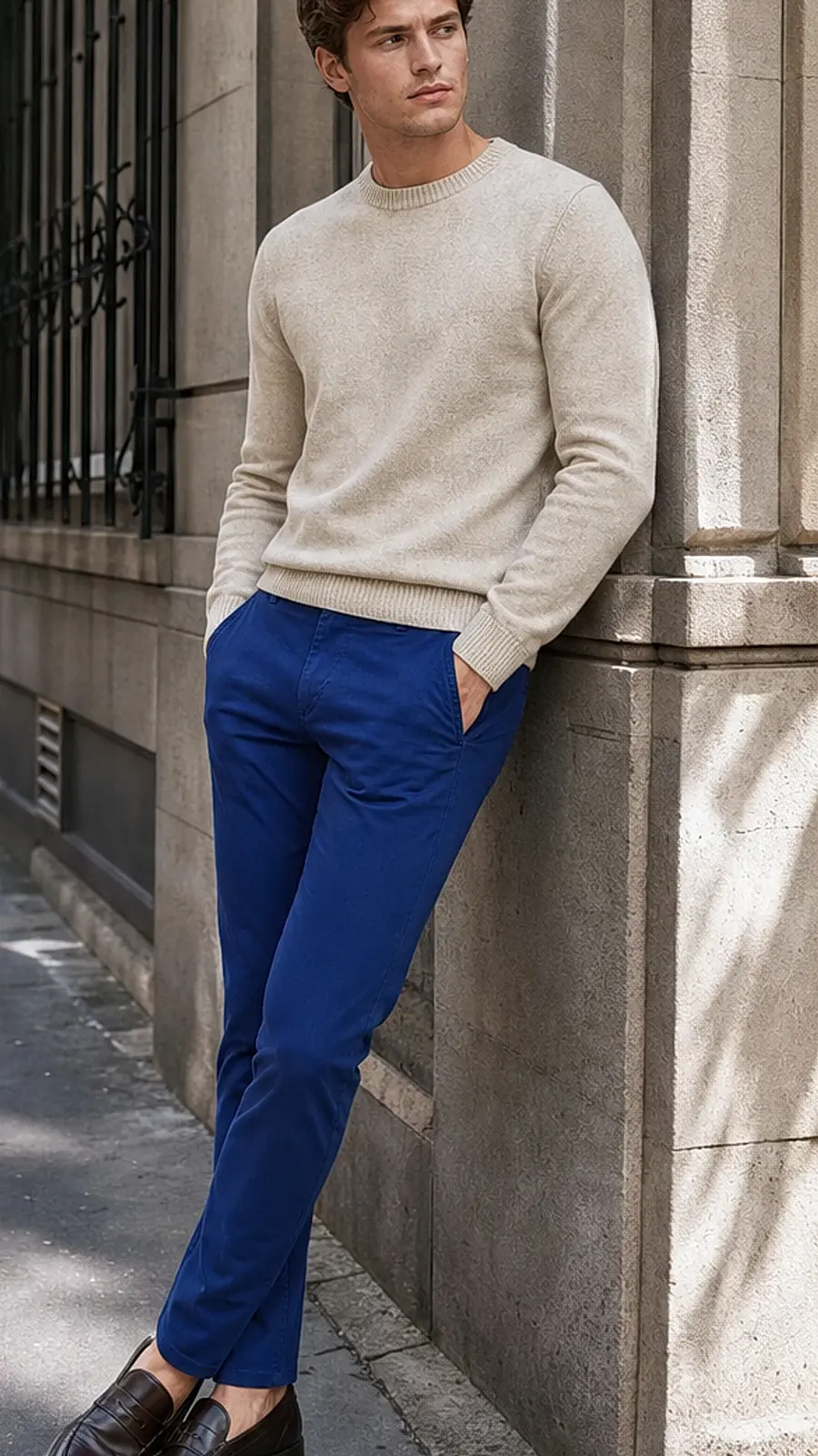 Pigment Dyed Stretchable Men's Chino Pants