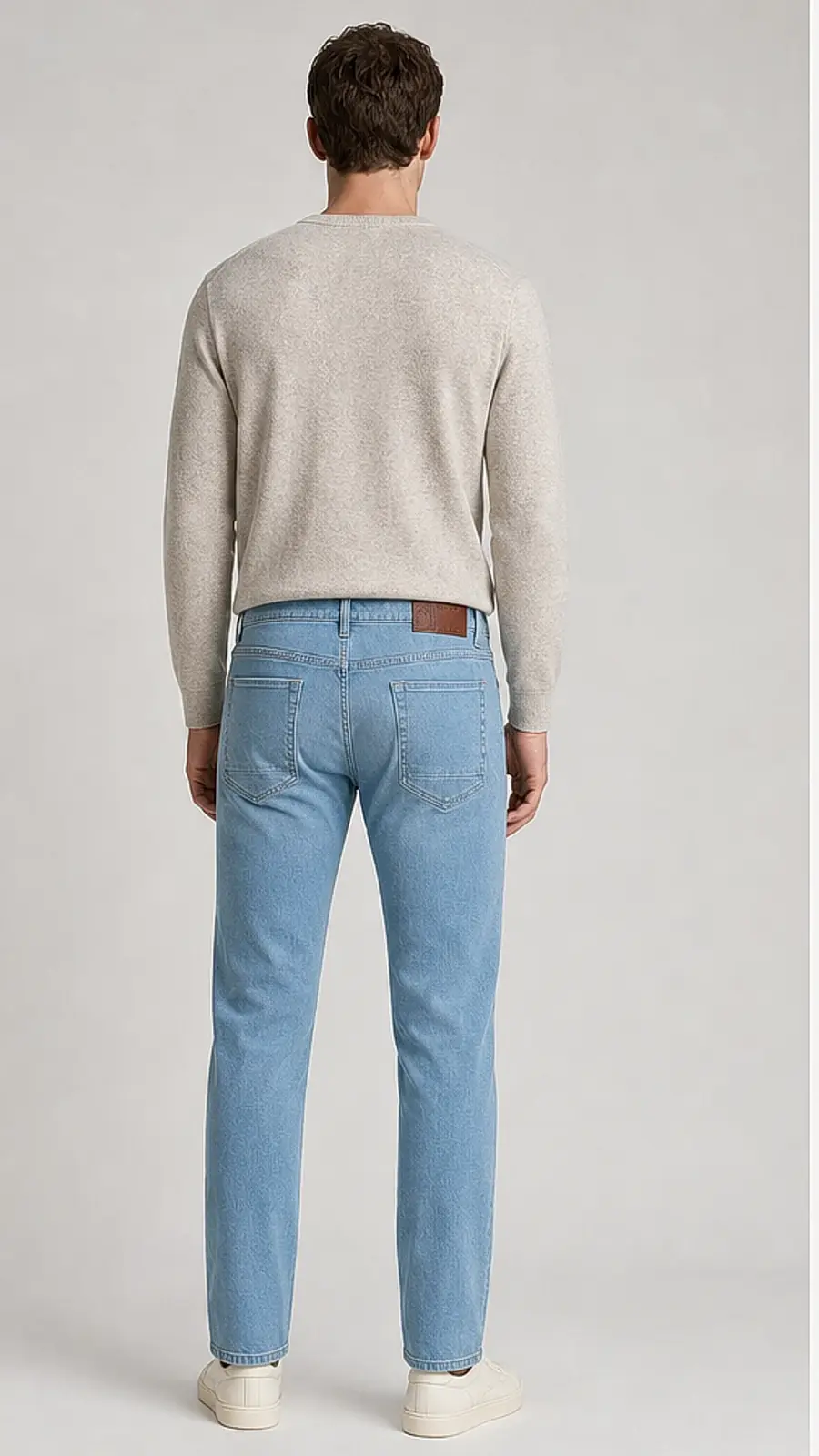 Stretch Denim Light Blue Mens vintage Stretch Denim Jeans Pant Slim Fit