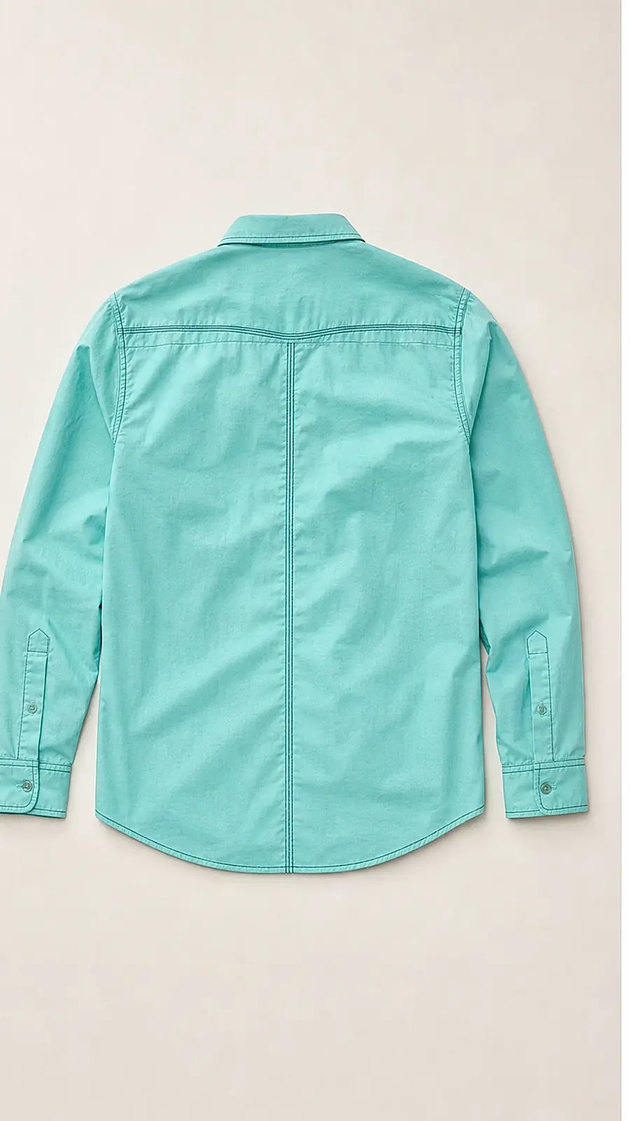 Recipe Men Turquoise Long-Sleeve Button-Down Shirt