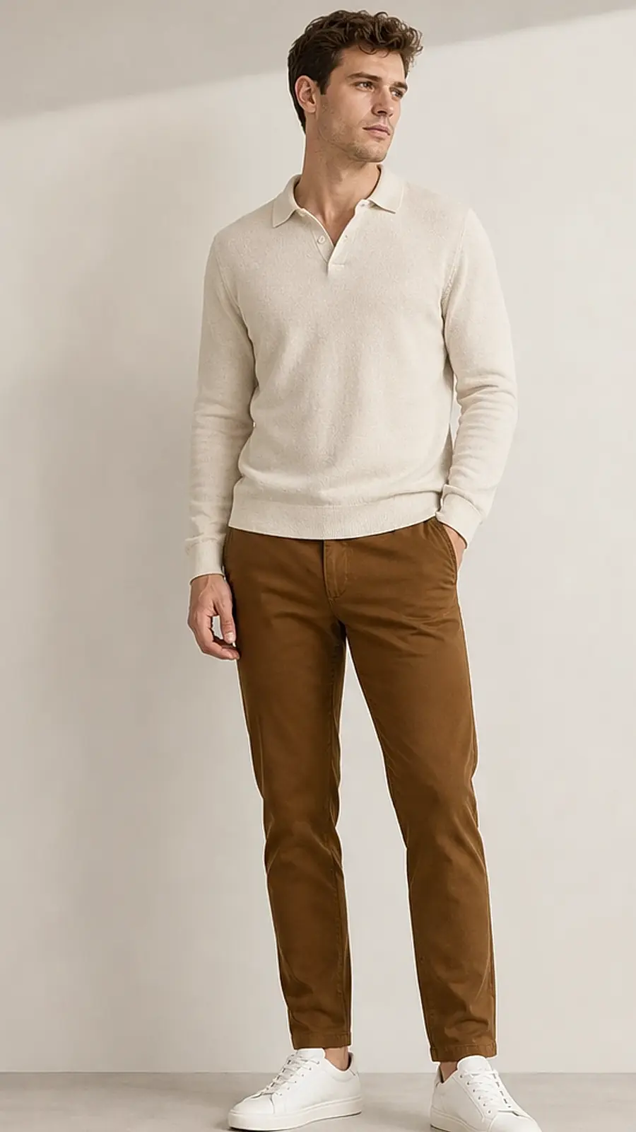 Pigment Dyed Stretchable Men's Chino Pants