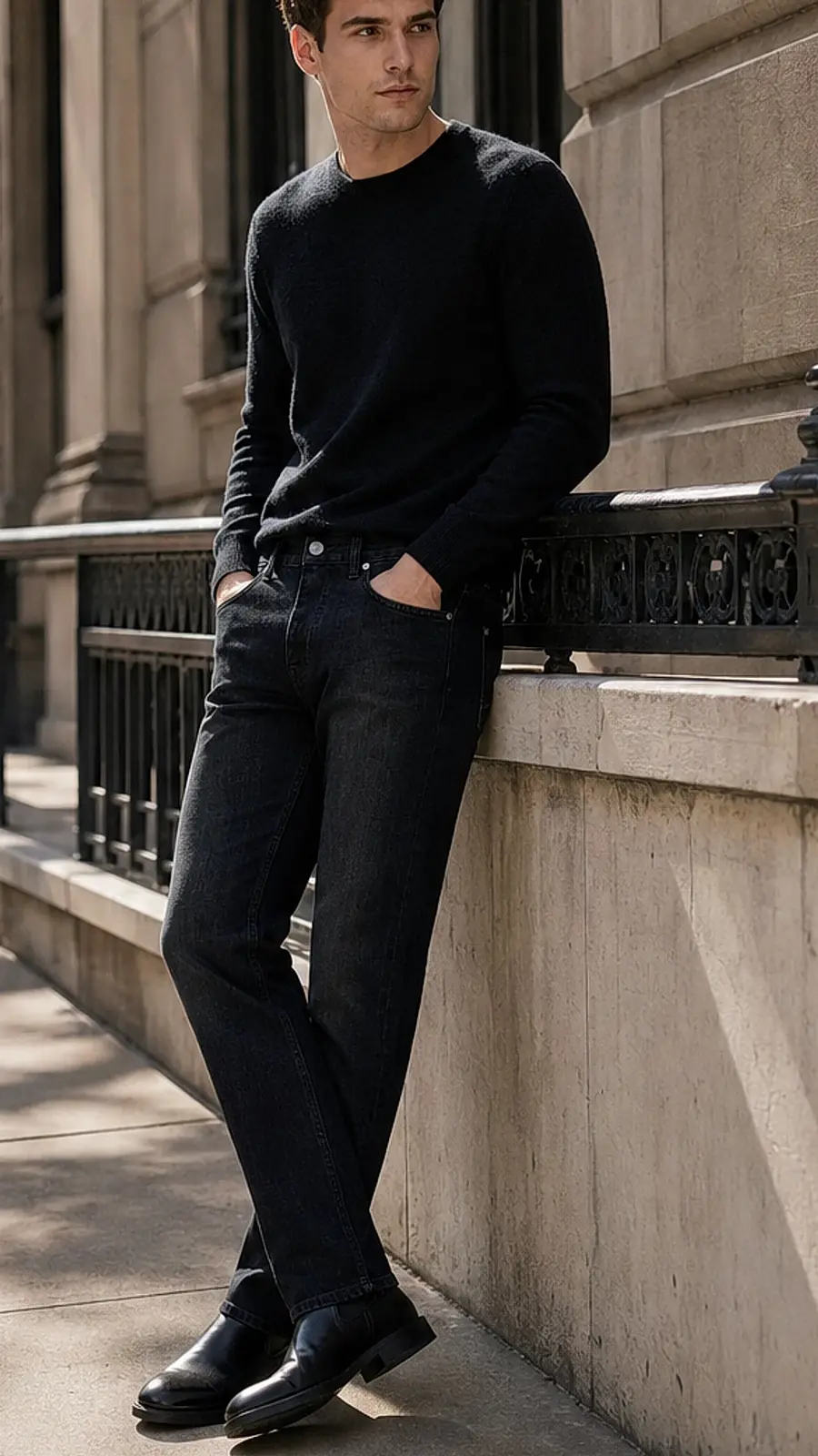 Regid Denim Black Mens vintage Straight Fit Jeans