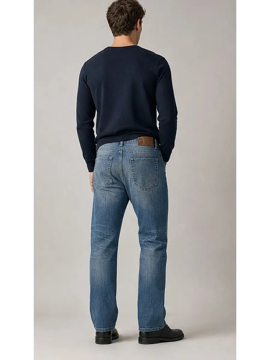 Regid Denim Light Blue Mens vintage Regular Fit Jeans
