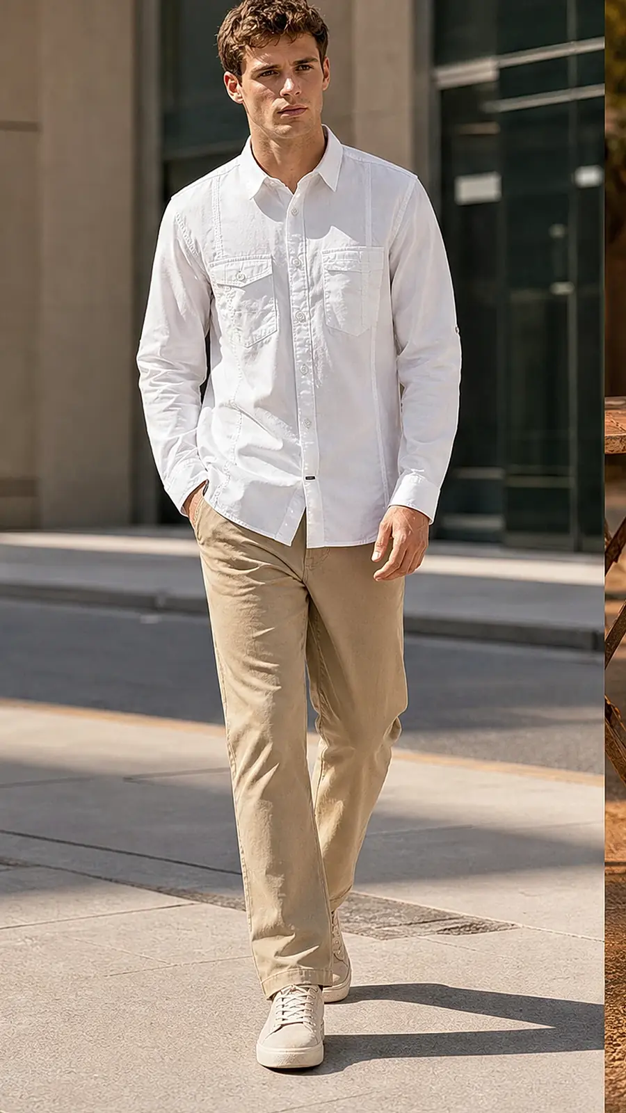 White Egyption Cotton Tripple Stitch Shirt