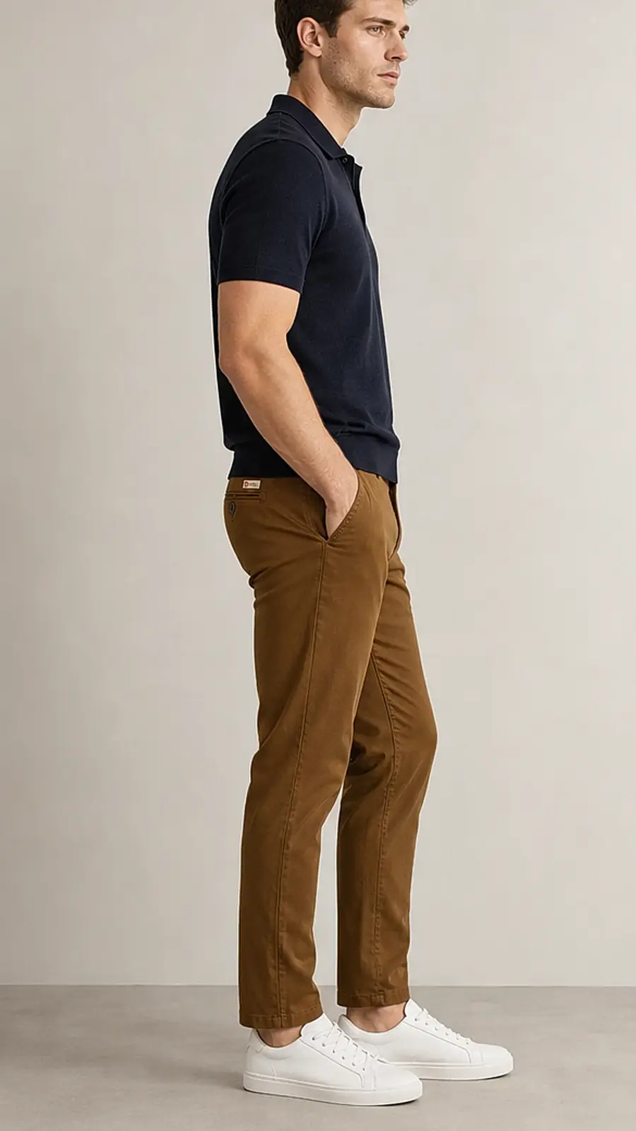 Pigment Dyed Stretchable Men's Chino Pants