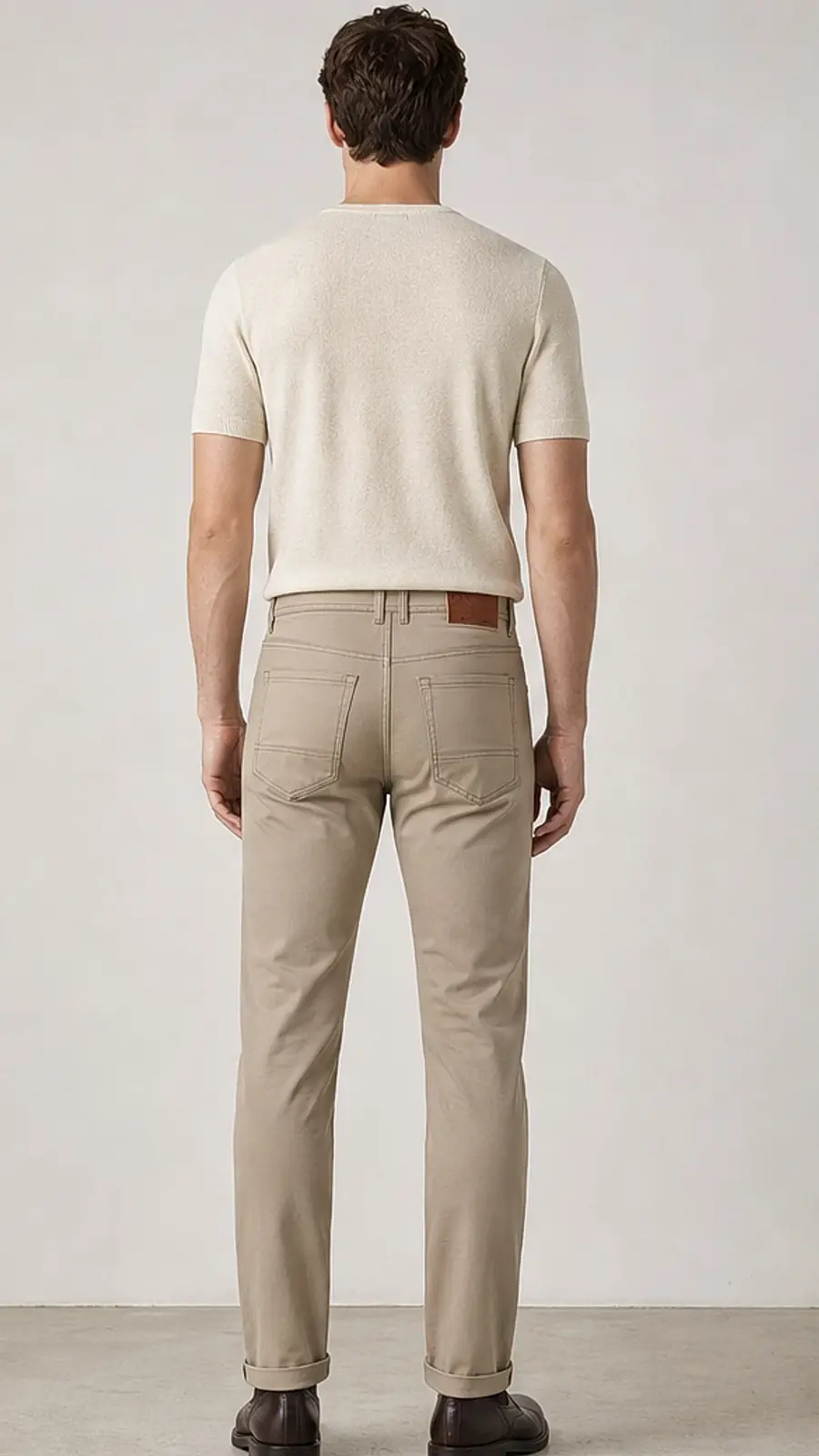 Men's Beige Smart Fit Casual Pant
