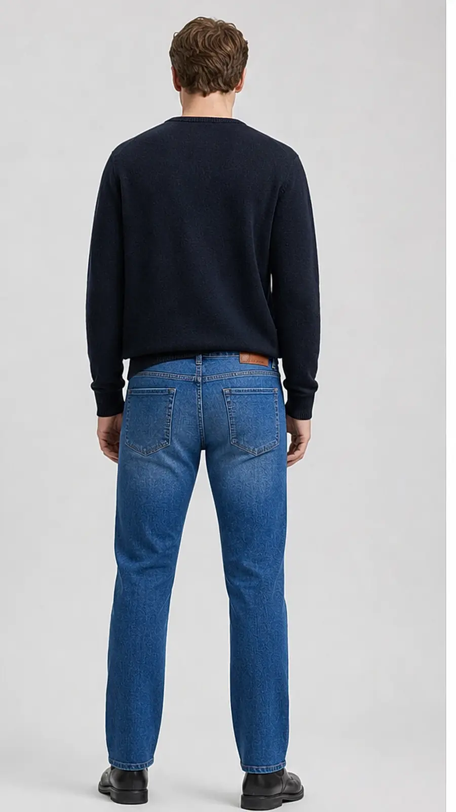 Stretch Denim Indigo Blue Mens vintage Stretch Denim Jeans Pant Slim Fit