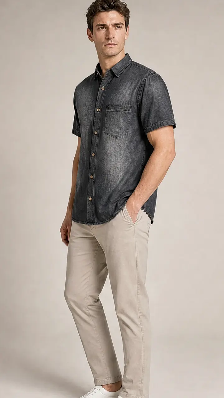 Black Tencil Vintage Denim Shirt