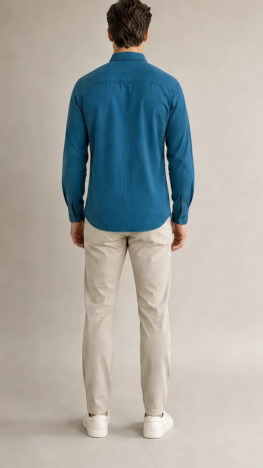 Denim Blue Pigment Dyed Egyption Cotton Shirt