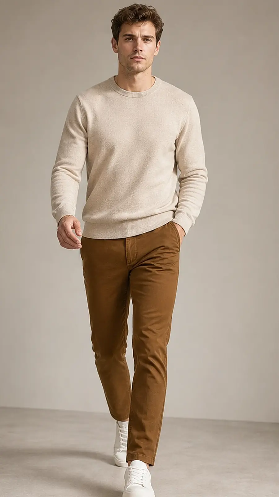 Pigment Dyed Stretchable Men's Chino Pants