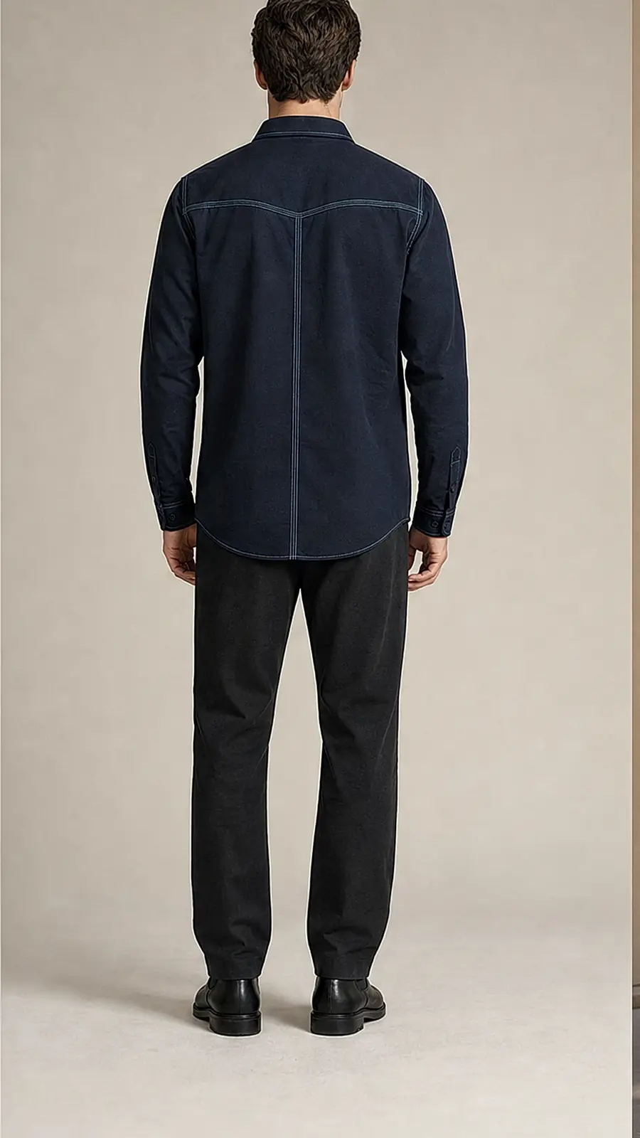 Recipe Men's Contrast Stitch Shirt and Trouser Set
