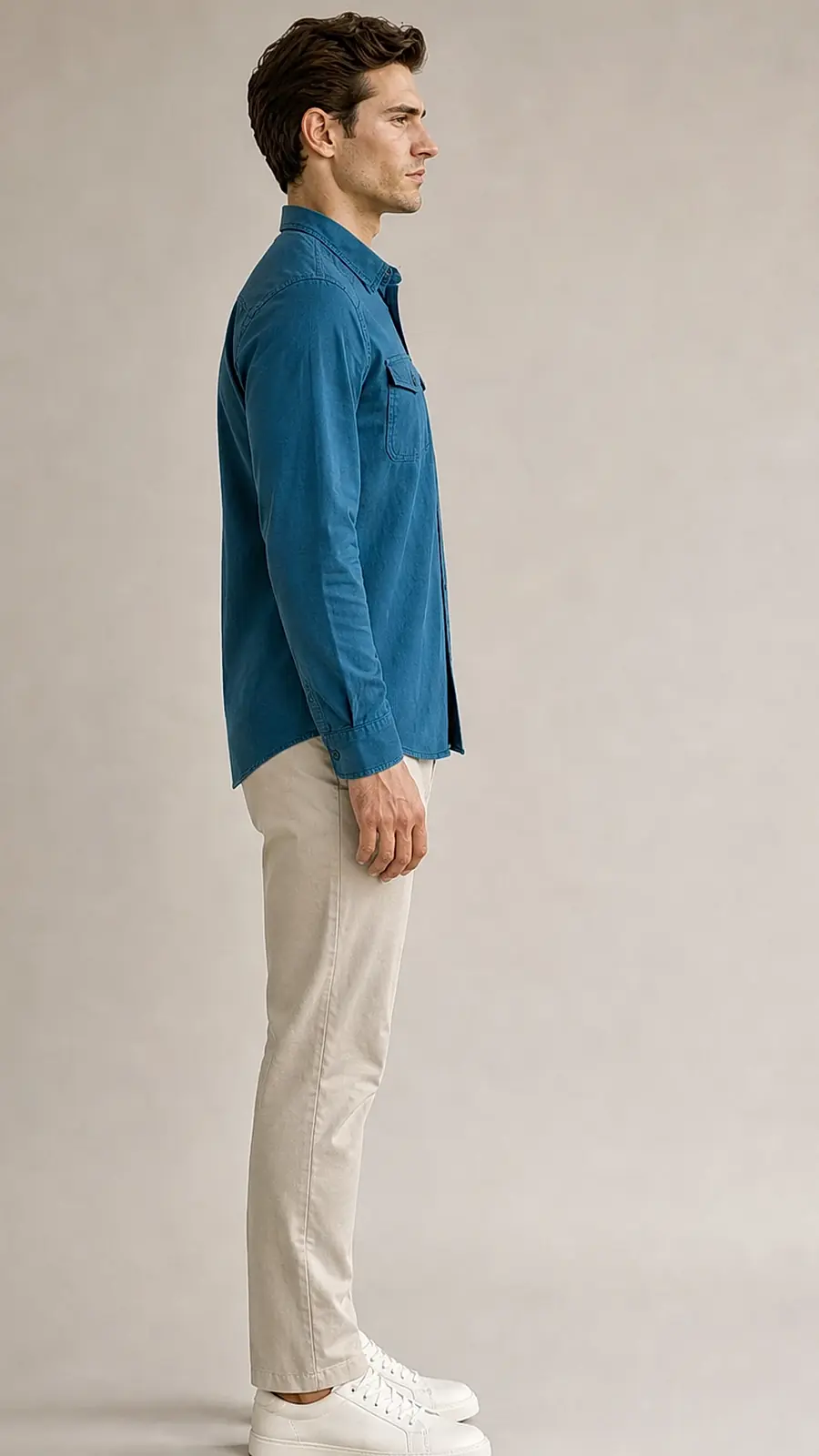 Denim Blue Pigment Dyed Egyption Cotton Shirt