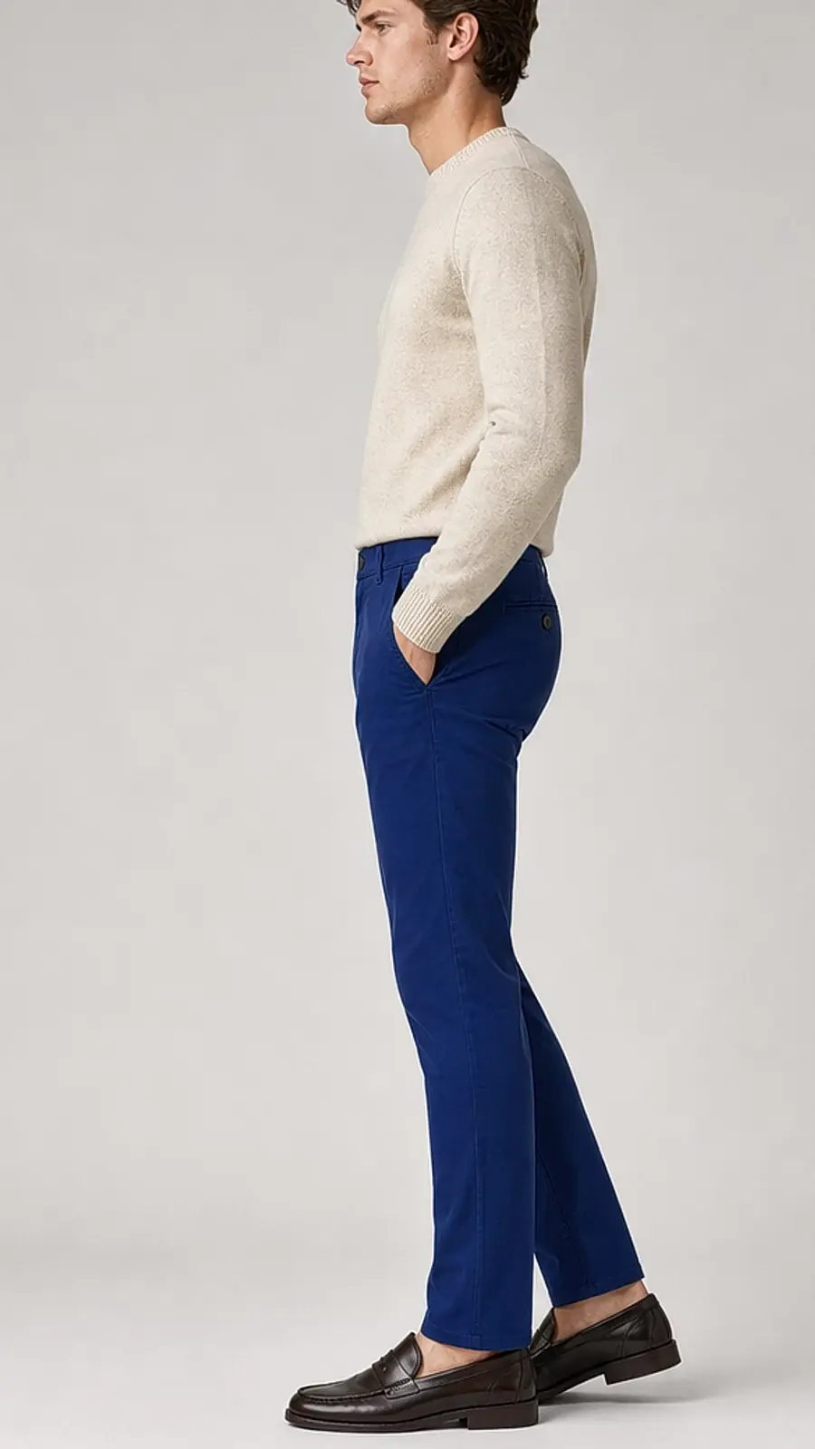 Pigment Dyed Stretchable Men's Chino Pants