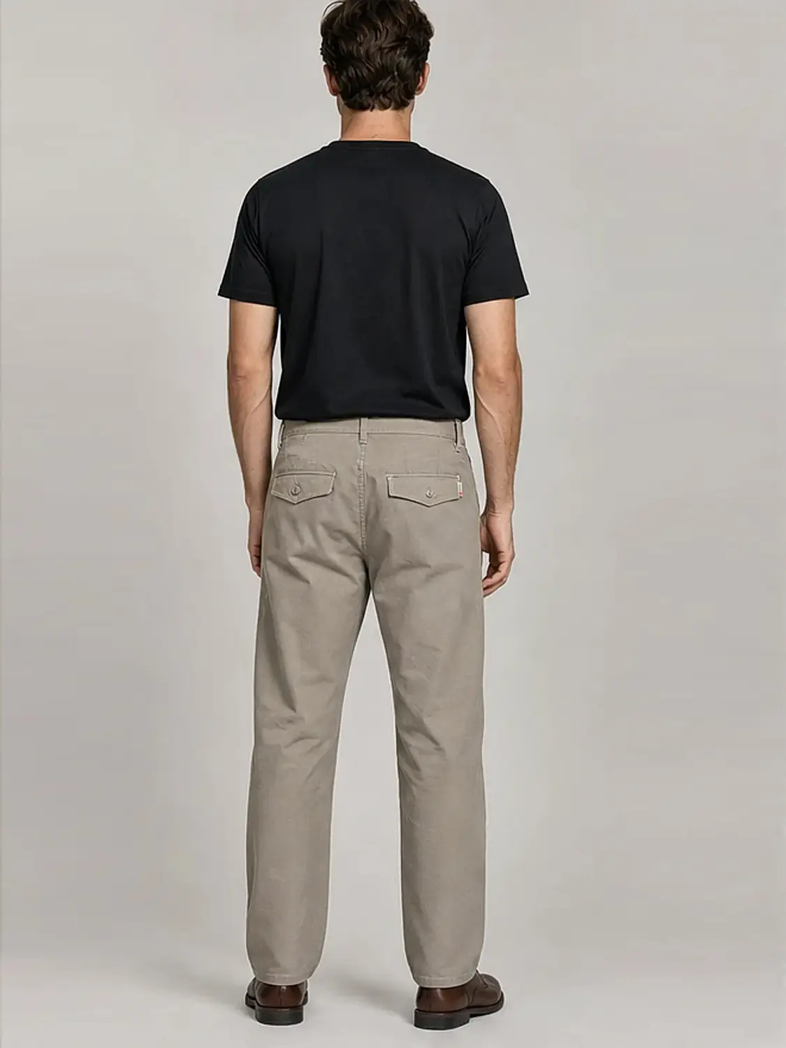 Men's Regular Fit Beige Casual Pants — view 5