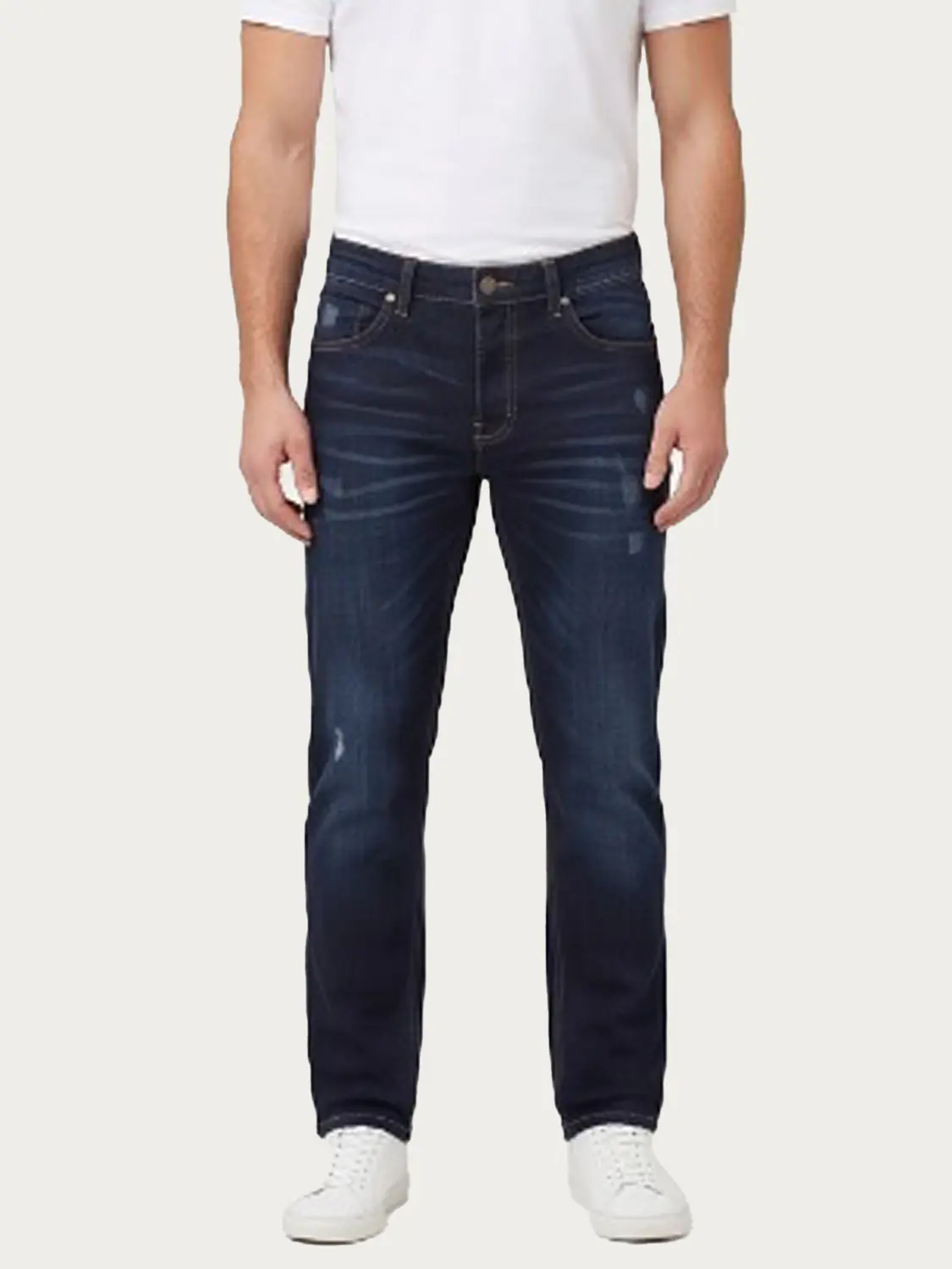 Men's Stretch Denim Blue Vintage Slim Fit Jeans Pant — view 7